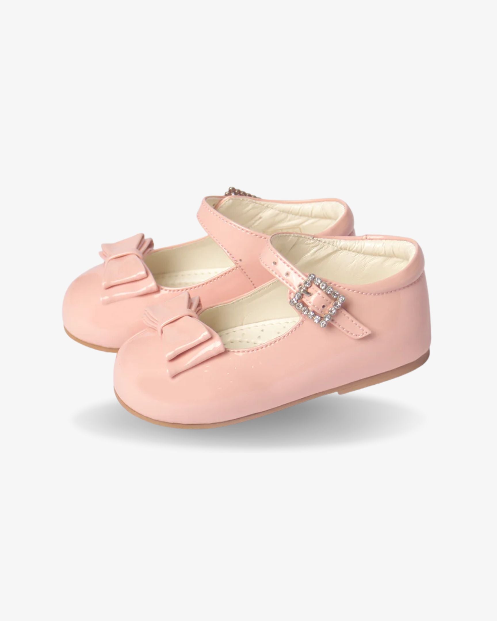 Pink Bow Shoe girls shoe toe detail — Little Giants