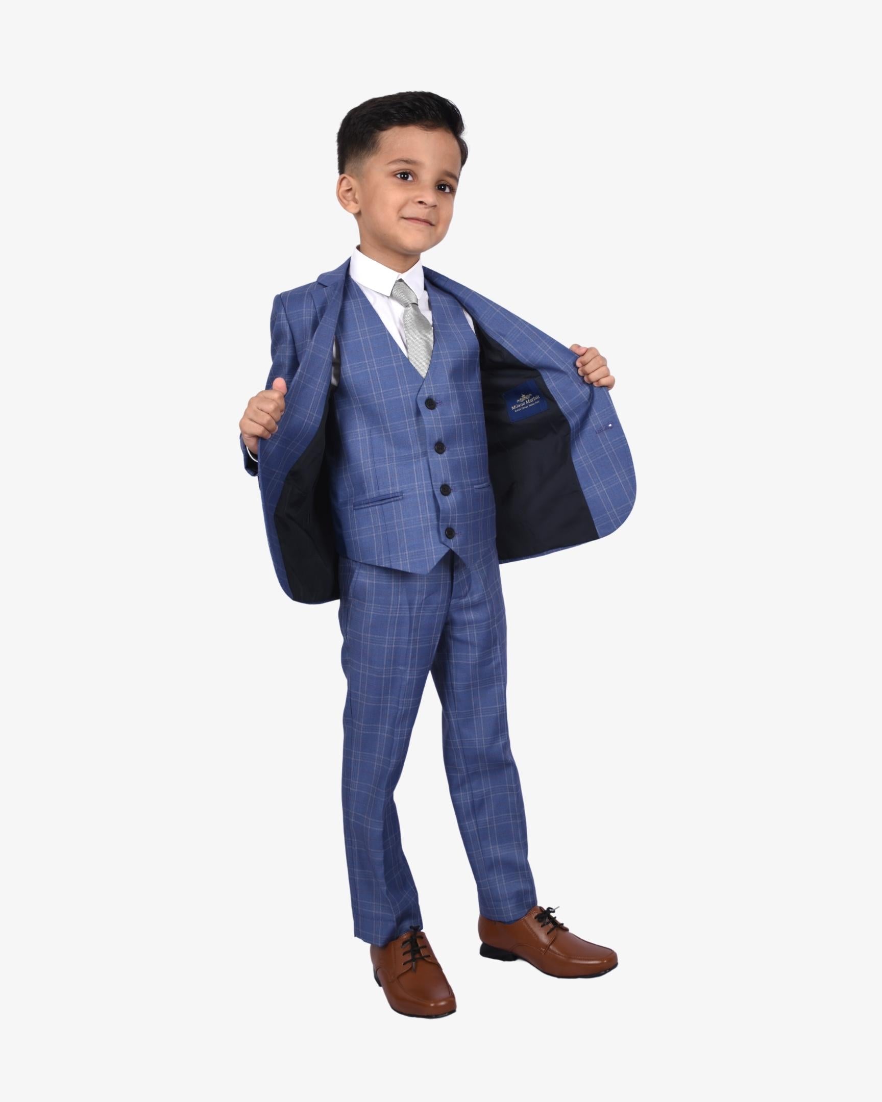 DARK BLUE PATTERN SUIT