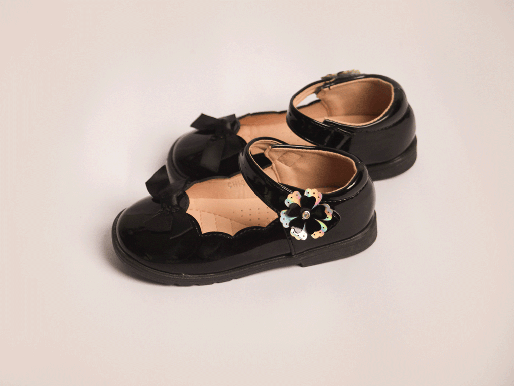 KELSI FLOWER STRAP BLACK