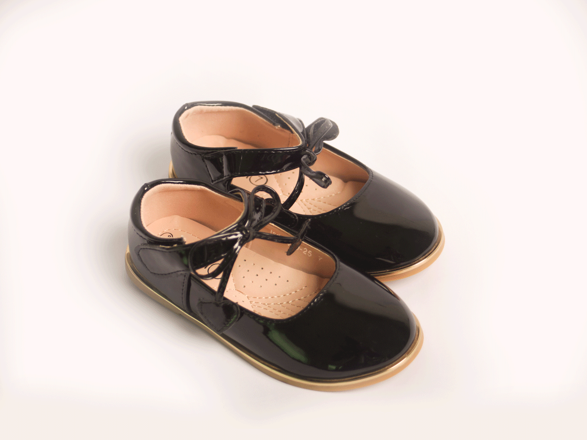 KELSI HEART BOW BLACK